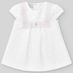 Paz Rodriguez WOVEN NEWBORN DRESS "AURA"_White/Chalk Pink_0137