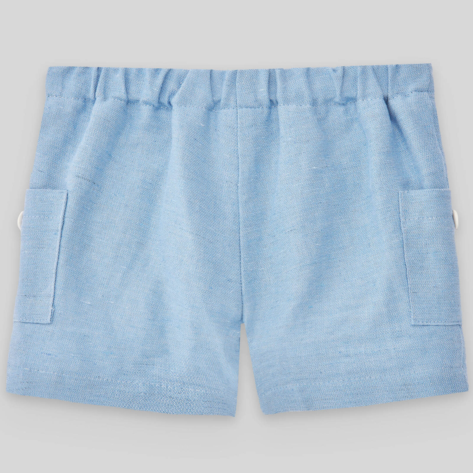 Paz Rodriguez WOVEN NEWBORN SHORT "FAROS"_Topaz Blue_222 T1740