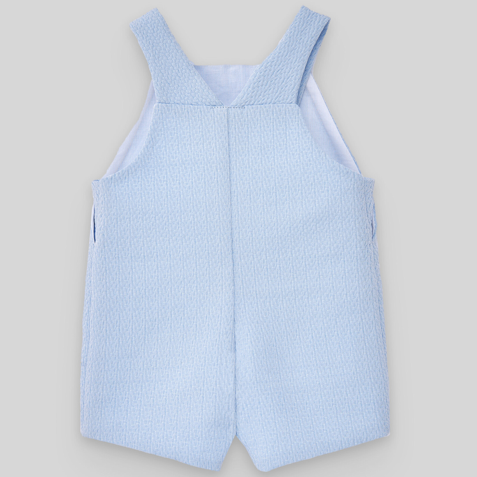 Paz Rodriguez WOVEN NEWBORN ROMPER "LECER"_Sky Blue_801 T1781