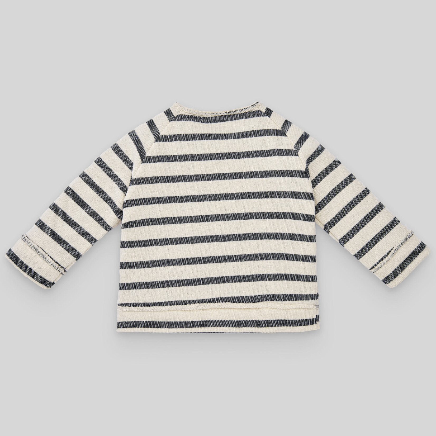 Paz Rodriguez KNIT NEWBORN SWEATSHIRT "NABOR"_Cream/Navy Blue_6029 T1714