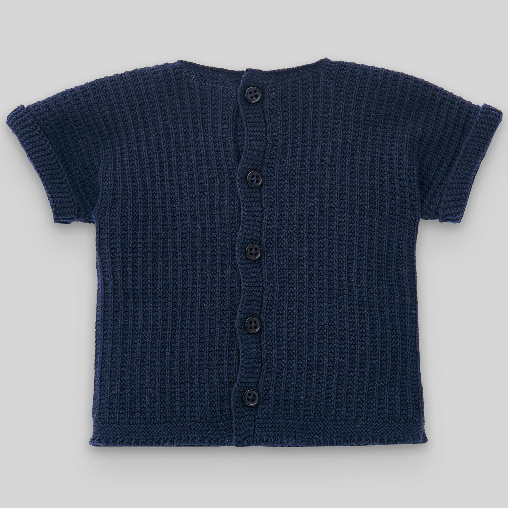 Paz Rodriguez KNIT NEWBORN SWEATER "ALELI"_Navy Blue_29 H82