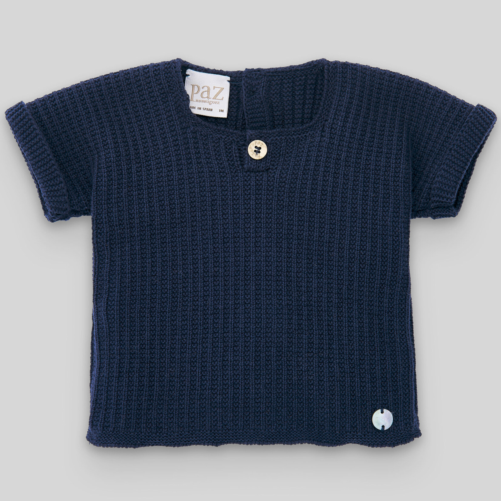 Paz Rodriguez KNIT NEWBORN SWEATER "ALELI"_Navy Blue_29 H82