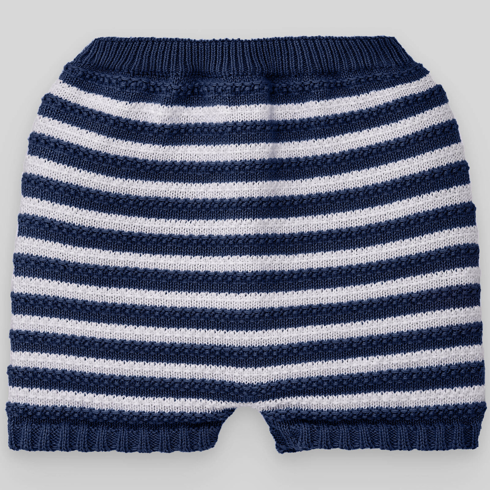 Paz Rodriguez KNIT NEWBORN BLOOMERS "FAROS"_Blue Indigo/White_2401 H82