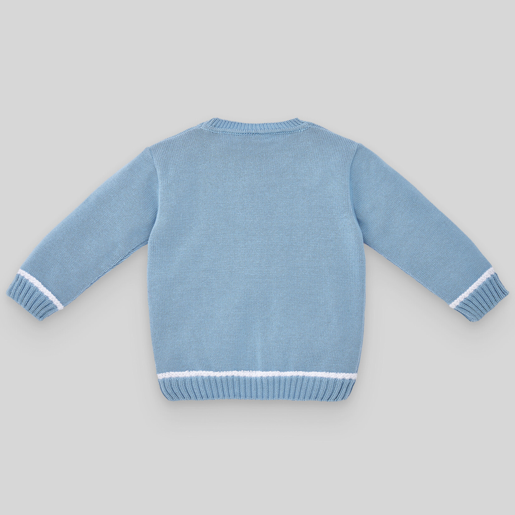 Paz Rodriguez KNIT NEWBORN PULLOVER "FAROS"_Topz Blue/white_22201 H82