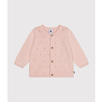 Petit Bateau GEBREIDE BABYCARDIGAN VAN AJOURKATOEN SALINE