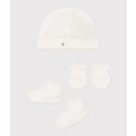 Petit Bateau SET MET MUTS, SOKJES EN WANTEN VOOR BABY'S