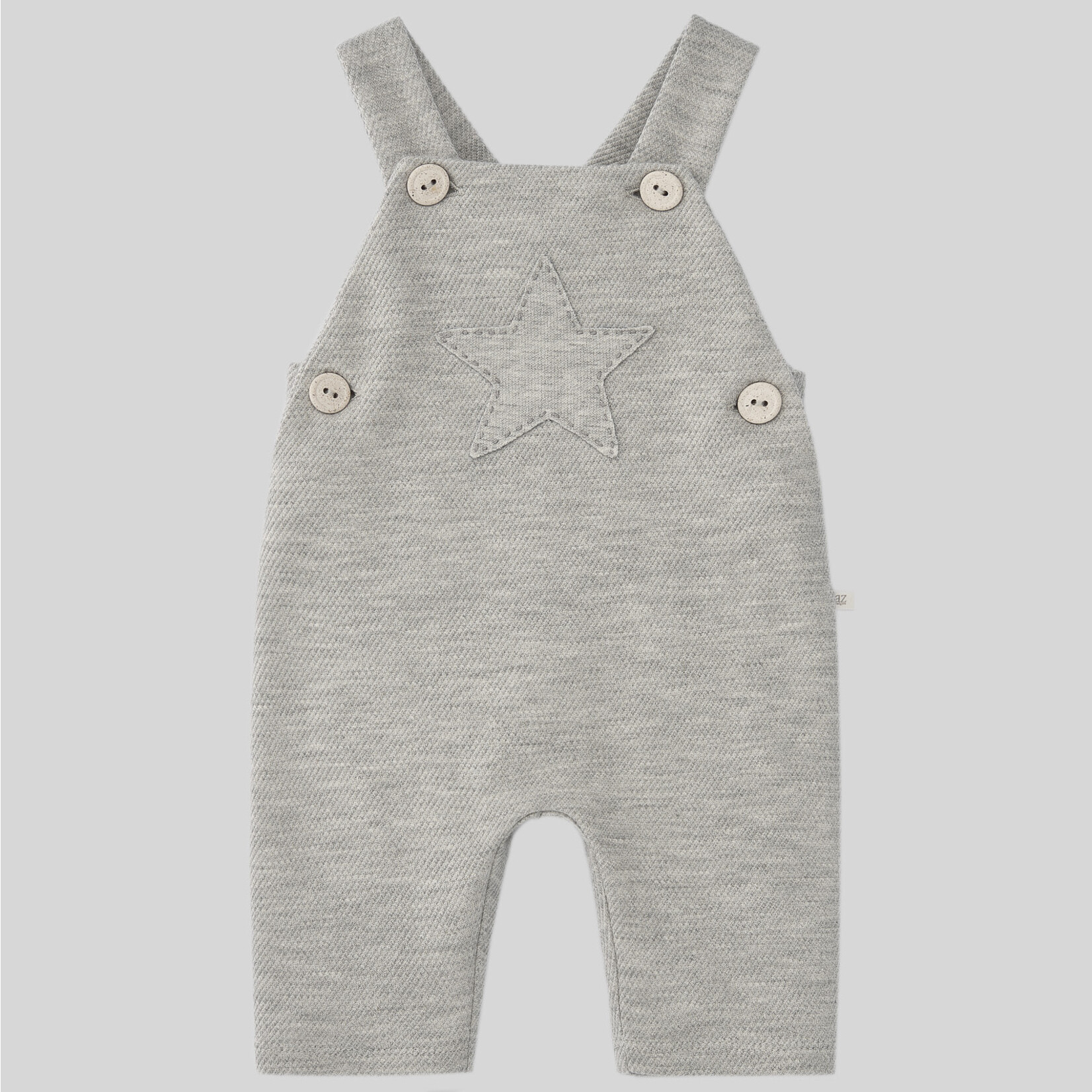 Paz Rodriguez KNIT NEWBORN OVERALL "BALANCIN"_Pearl Grey