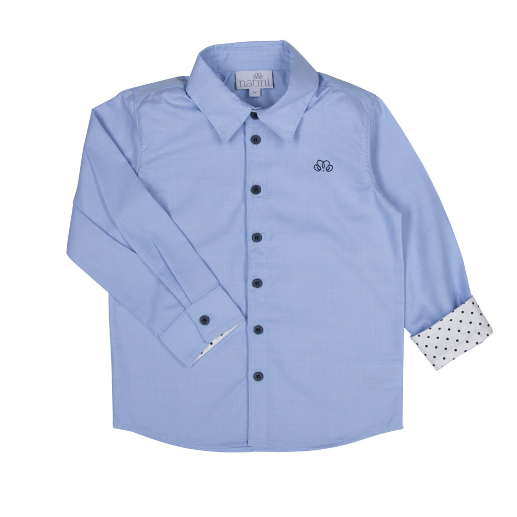 Natini SHIRT CASPAR SPOTS-BLUE-WHITE