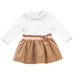 Natini DRESS DOUBLE BOW-OFFWHITE-BEIGE