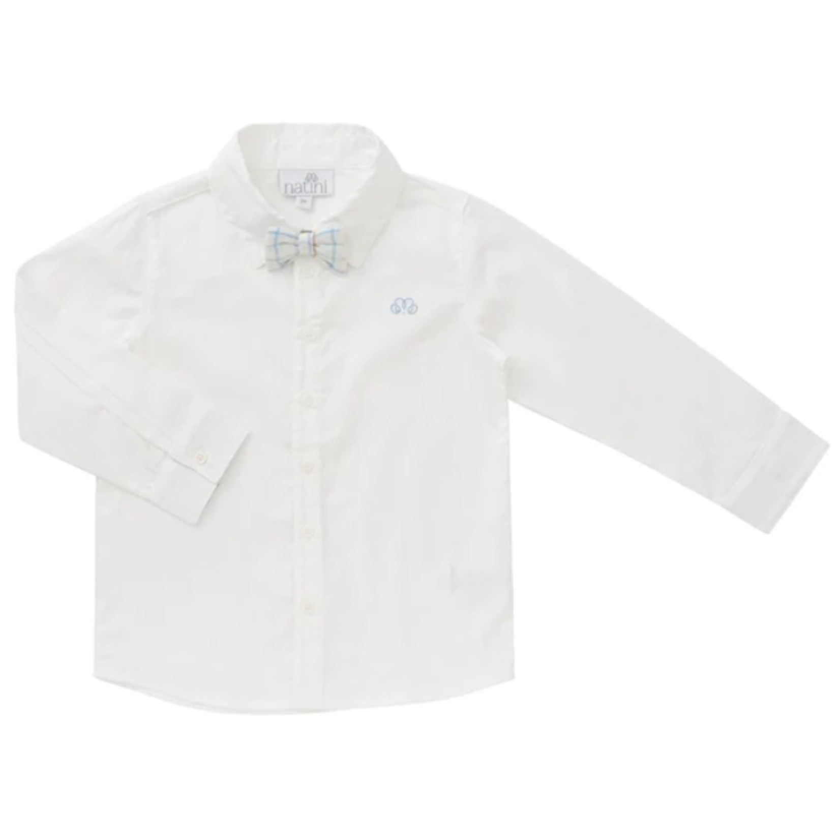 Natini SHIRT PIERROT BOW SQUARE OFFWHITE