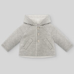 Paz Rodriguez KNIT NEWBORN COAT "BALANCIN"_Pearl Grey