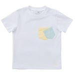 Natini T-SHIRT 2 POCKETS WHITE - YELLOW