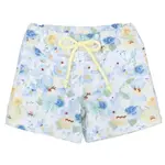 Natini SWIM SHORT FLOWER  -  YELLOW-LIGHT BLUE