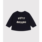 Petit Bateau FLEECE SWEATSHIRT VOOR BABY'S PETIT BATEAU BLAUW