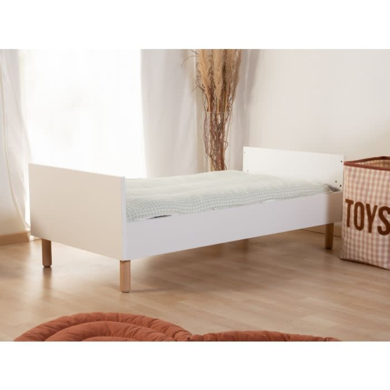 Childhome WONDER WHITE - MEEGROEIBED - 70X140 CM + ZIJLATTEN