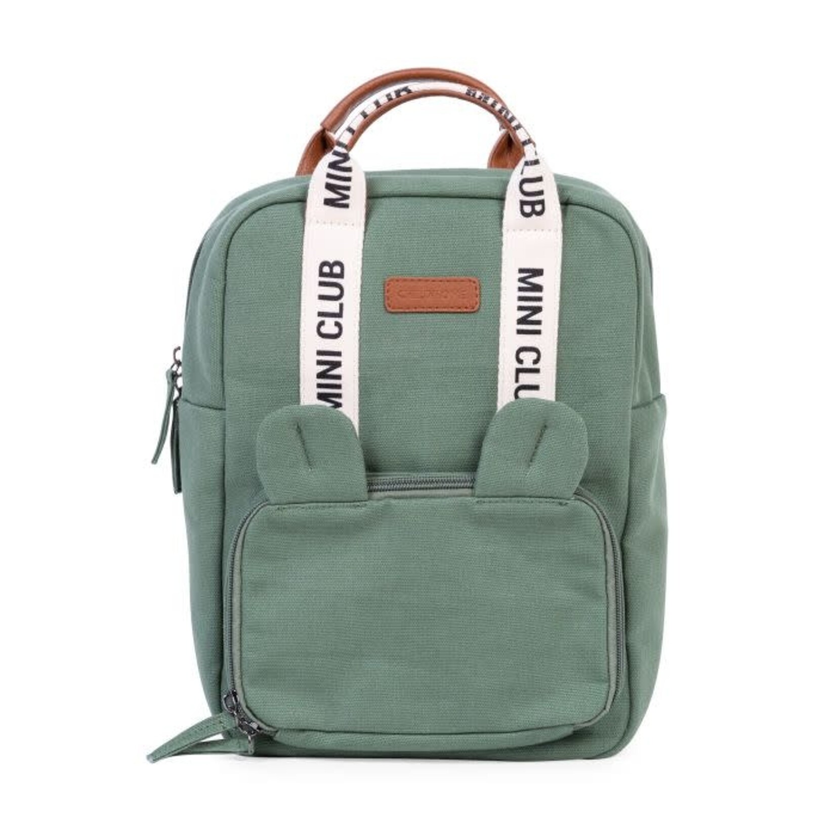 Childhome MINI CLUB KIDS BACKPACK - SIGNATURE - CANVAS - GREEN