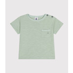 Petit Bateau T-SHIRT MET KORTE MOUWEN IN GEVLAMDE JERSEY groen HERBIER