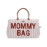 Childhome MOMMY BAG  STREPEN - NUDE/TERRACOTTA