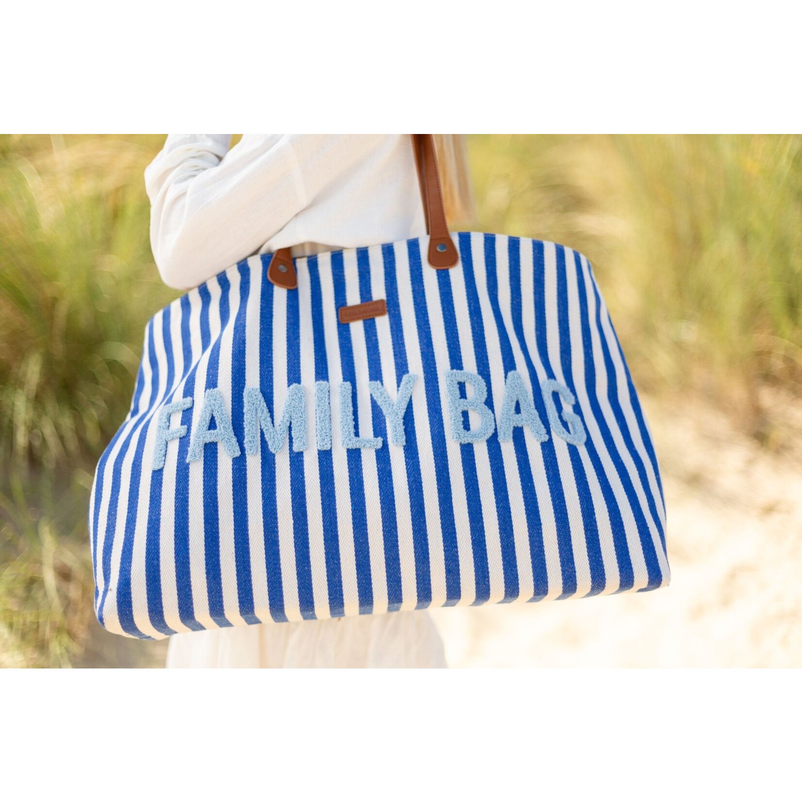 Childhome FAMILY BAG VERZORGINGSTAS - STRIPES - ELECTRIC BLUE/LIGHT BLUE