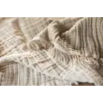 Jollein Deken Wieg 75x100cm Fringe Olive Green/Ivory GOTS