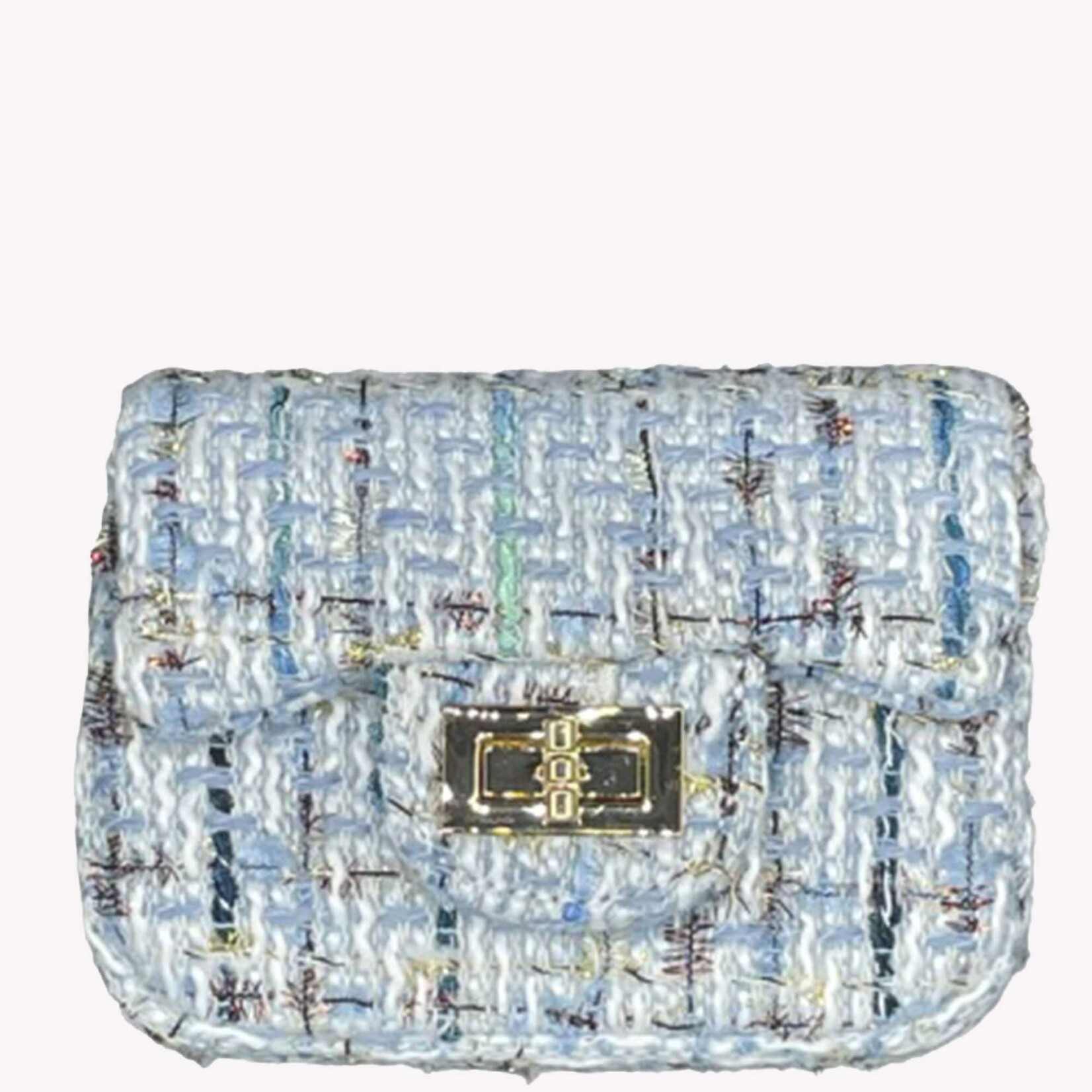 Handtas M 19cm Tweed blue