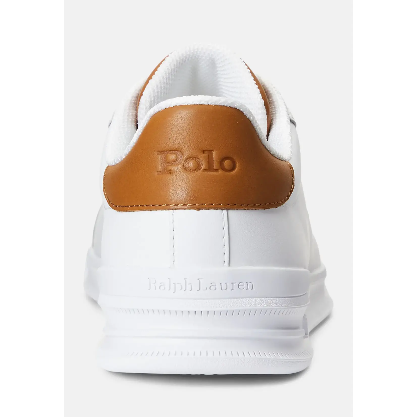 Ralph Lauren HERITAGE COURT III EZ T-White Smooth/Tan Burnished