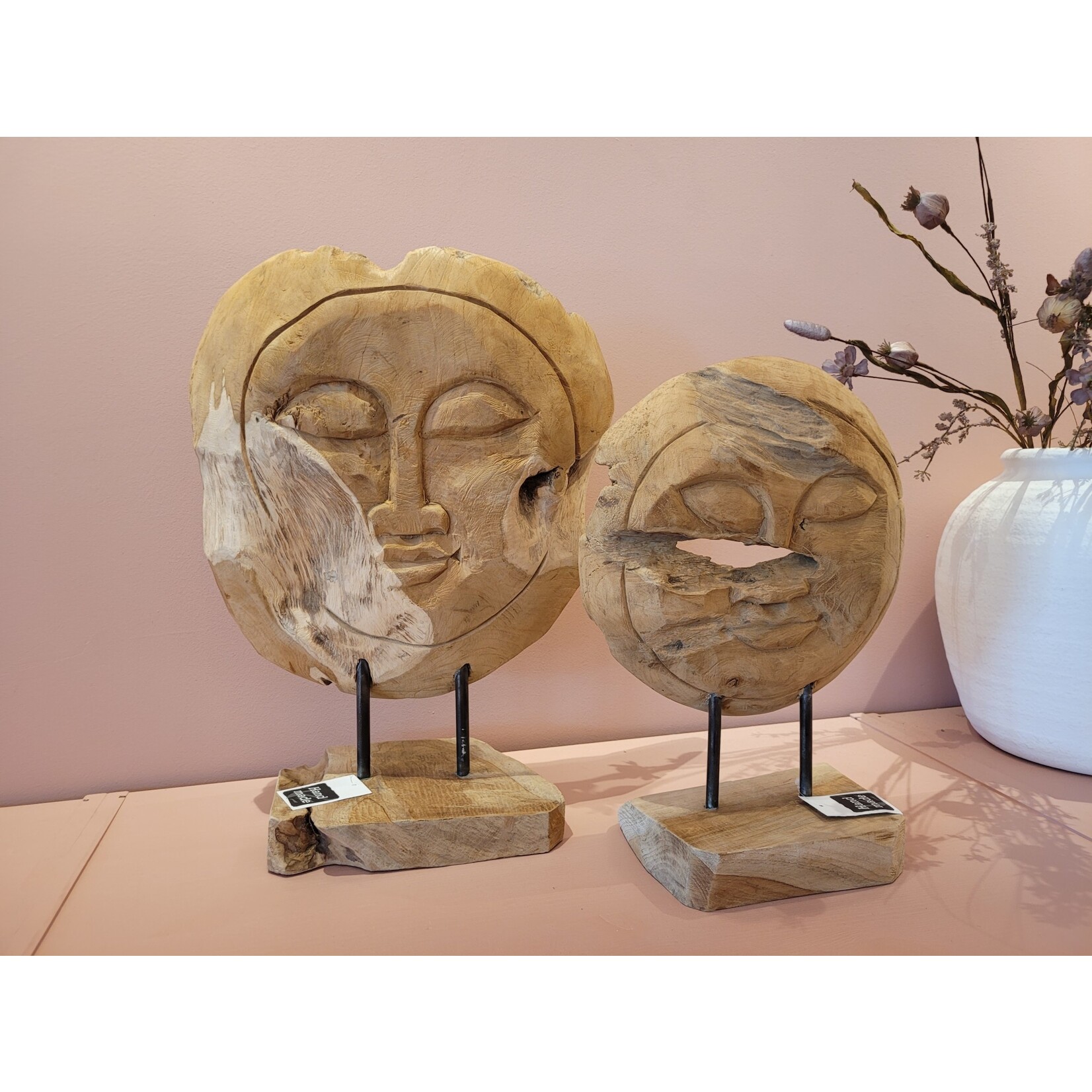Mask moon teak S