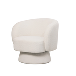 Draaifauteuil bouclé wit