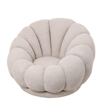 Fauteuil Flower in stof bouclé zand