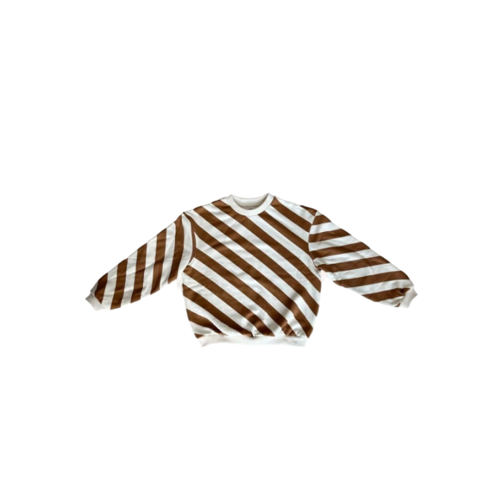 Oversized sweater brown stripe