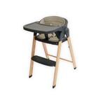 Bo Jungle Grow with me Zwart Doorgroei eetstoel incl kussen, riemen en eettablet
