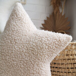Cushion star teddy ecru