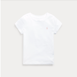 Ralph Lauren COTTON JERSEY TEE WHITE W/ HINT OF PINK