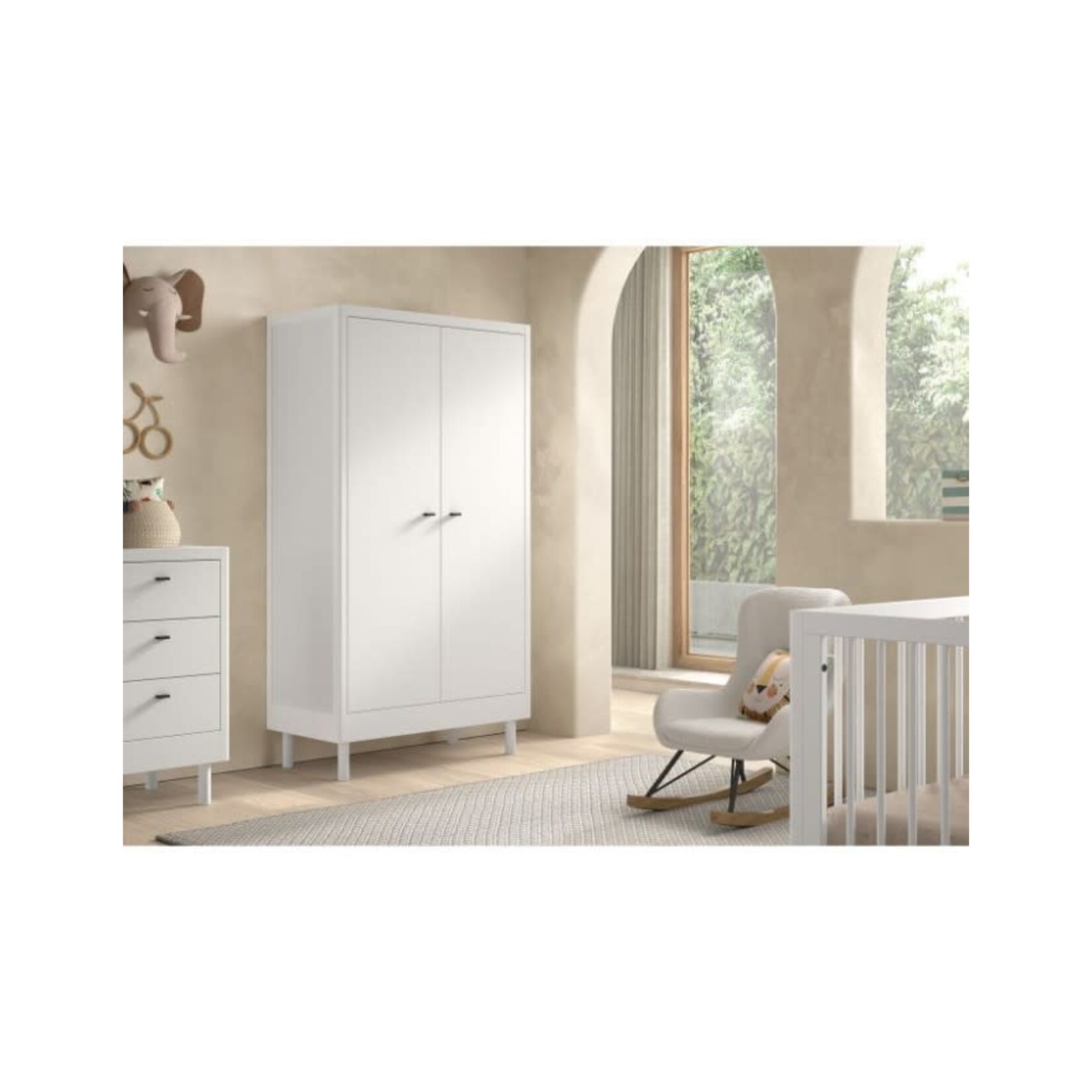 Jaxx Furniture 2 DEURSKAST BEUK WIT FORREST