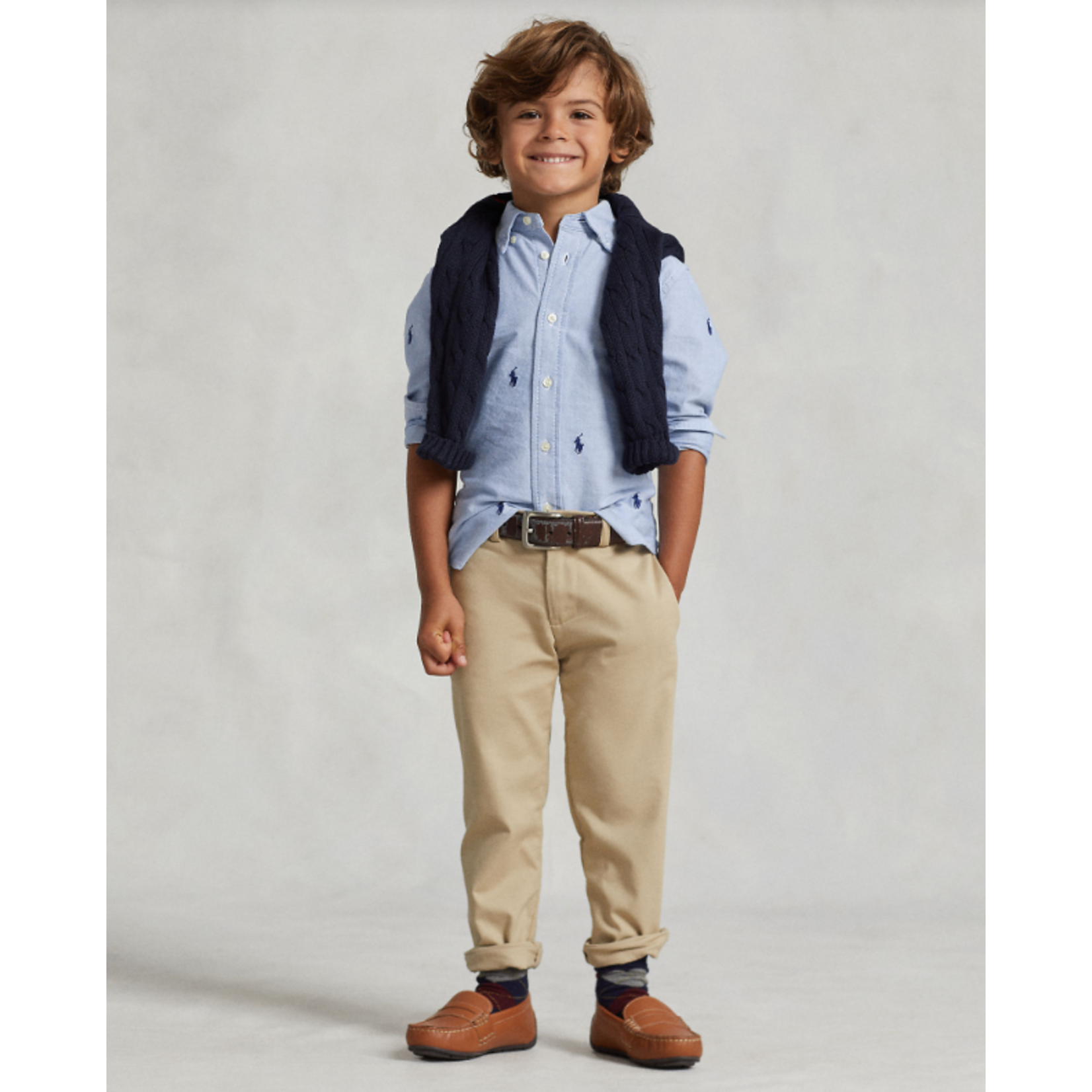 Ralph Lauren POLO PONY COTTON OXFORD SHIRT BSR BLUE WITH AOE PP