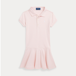 Ralph Lauren STRETCH MESH POLO DRESS HINT OF PINK W/ WHITE