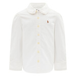 Ralph Lauren RUFFLED COTTON OXFORD SHIRT WHITE