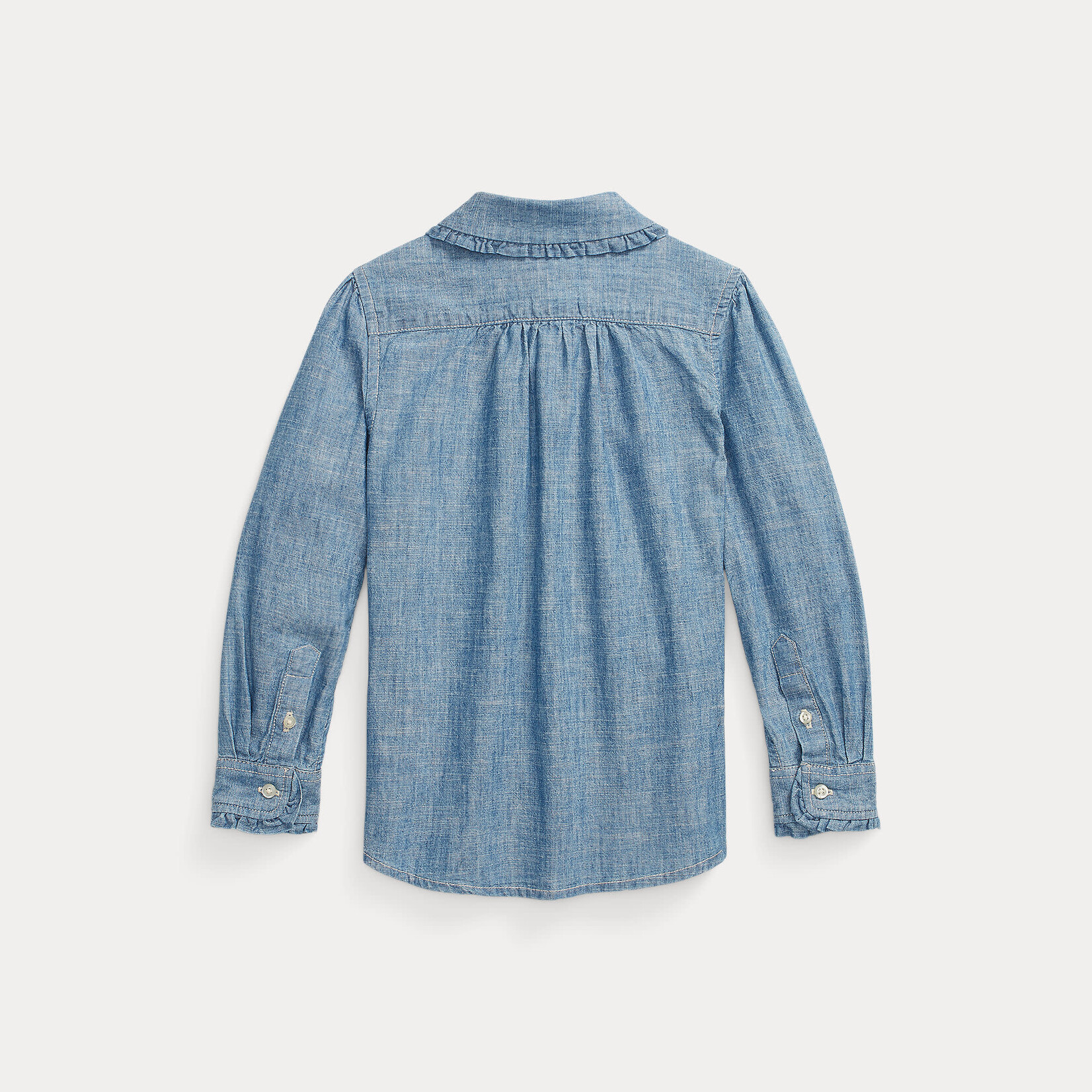 Ralph Lauren INDIGO COTTON CHAMBRAY SHIRT MEDIUM BLUE WASH
