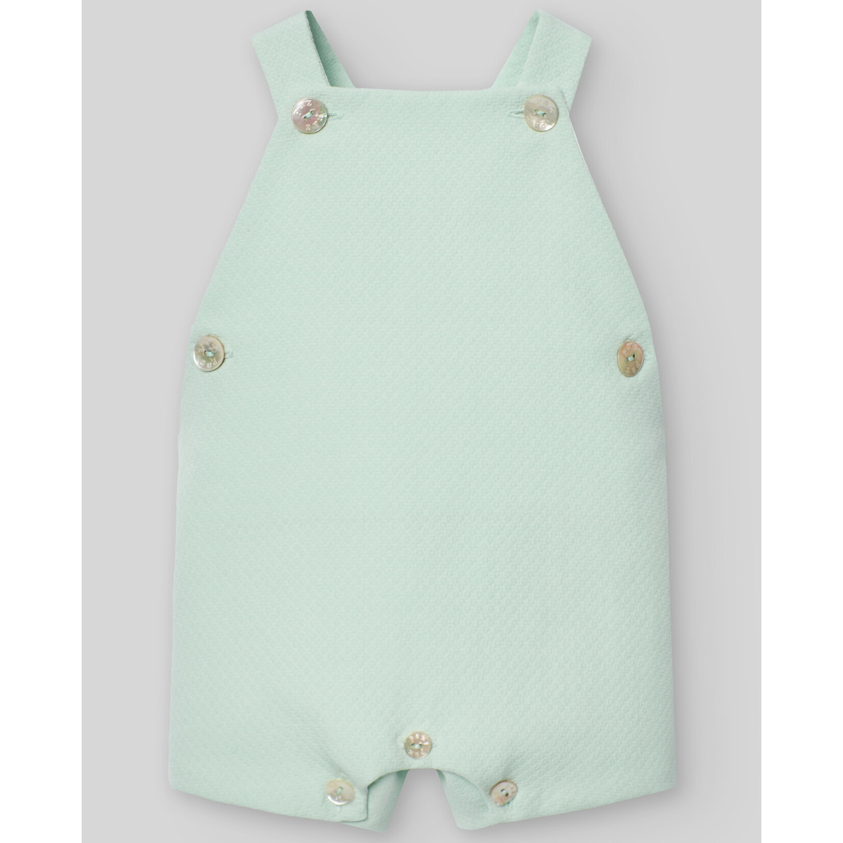 Paz Rodriguez WOVEN NEWBORN ROMPER "EIDO" Water Green