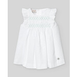 Paz Rodriguez WOVEN NEWBORN DRESS "EIDO" White