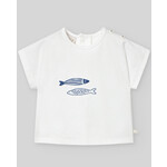 Paz Rodriguez KNIT NEWBORN T-SHIRT "PAZO" White