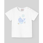 Paz Rodriguez KNIT INFANT BOY T-SHIRT "BAÑO V25" White