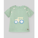 Paz Rodriguez KNIT NEWBORN SWEATER "GRANJA" Agave Green