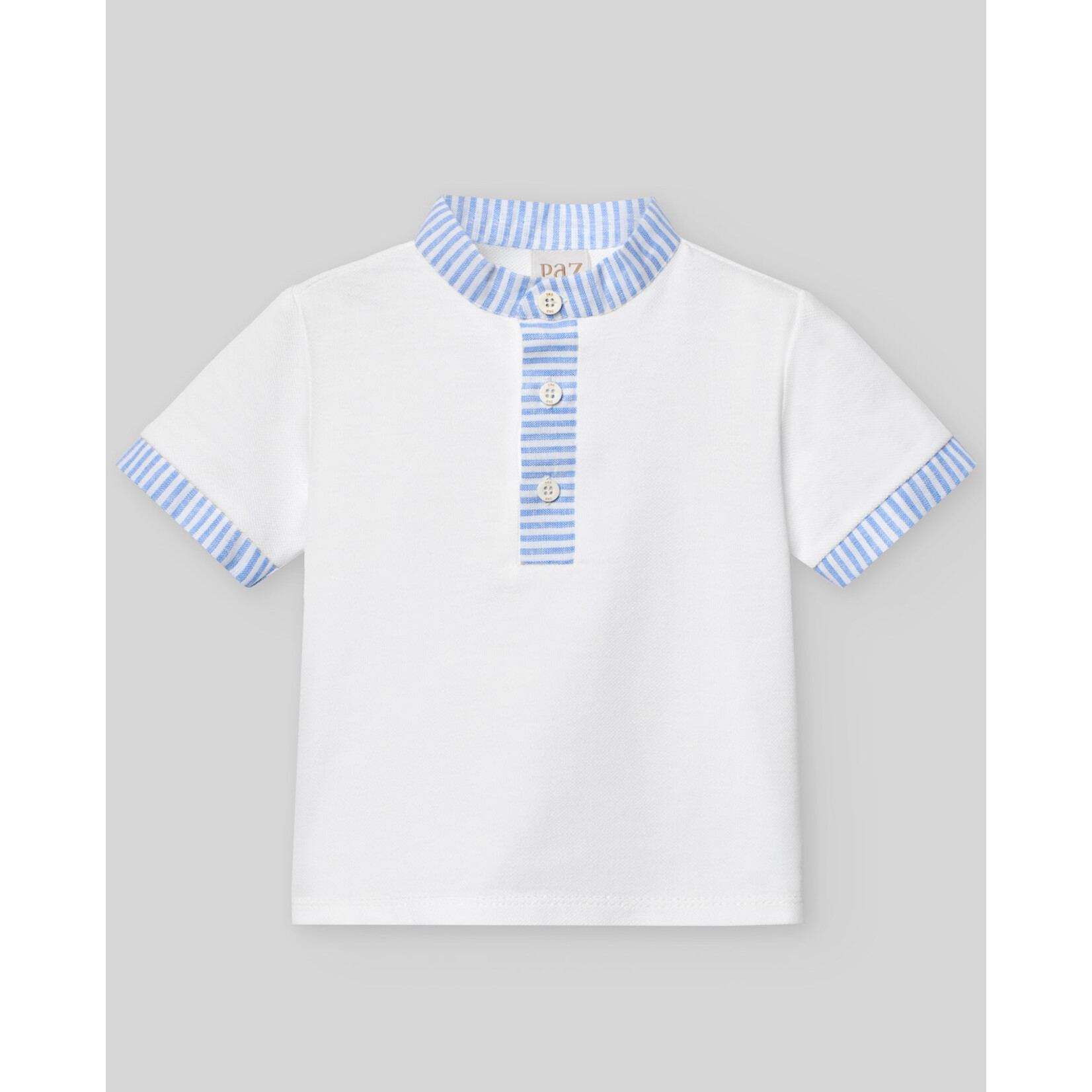 Paz Rodriguez KNIT BOY POLO T-SHIRT "DORNA" White