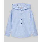 Paz Rodriguez WOVEN INFANT SHIRT "DORNA" White/Deep Blue