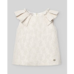 Paz Rodriguez WOVEN INFANT GIRL BLOUSE "CEREMONIA V25" Beige