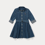 Ralph Lauren BELTED COTTON DENIM SHIRTDRESS INDIGO