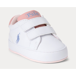 Ralph Lauren HERITAGE COURT II EZ LAYETTE L-WHITE SMOOTH/ PINK / LT BLUE PP