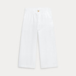 Ralph Lauren WIDE-LEG LINEN PANT DECKWASH WHITE