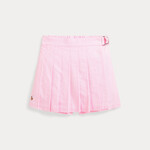Ralph Lauren PLEATED COTTON OXFORD FAUX-WRAP SKORT BATH PINK